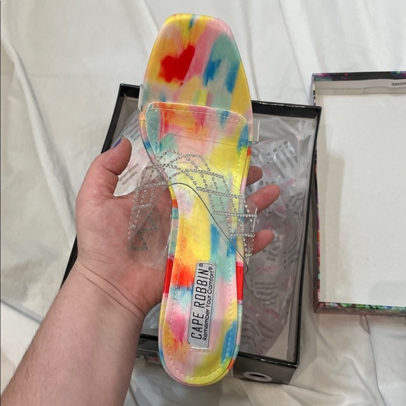 •CAPE ROBBIN• “Rika” Rhinestone Square Toe Platform High Heels - Multi // NIB - Picture 9 of 14